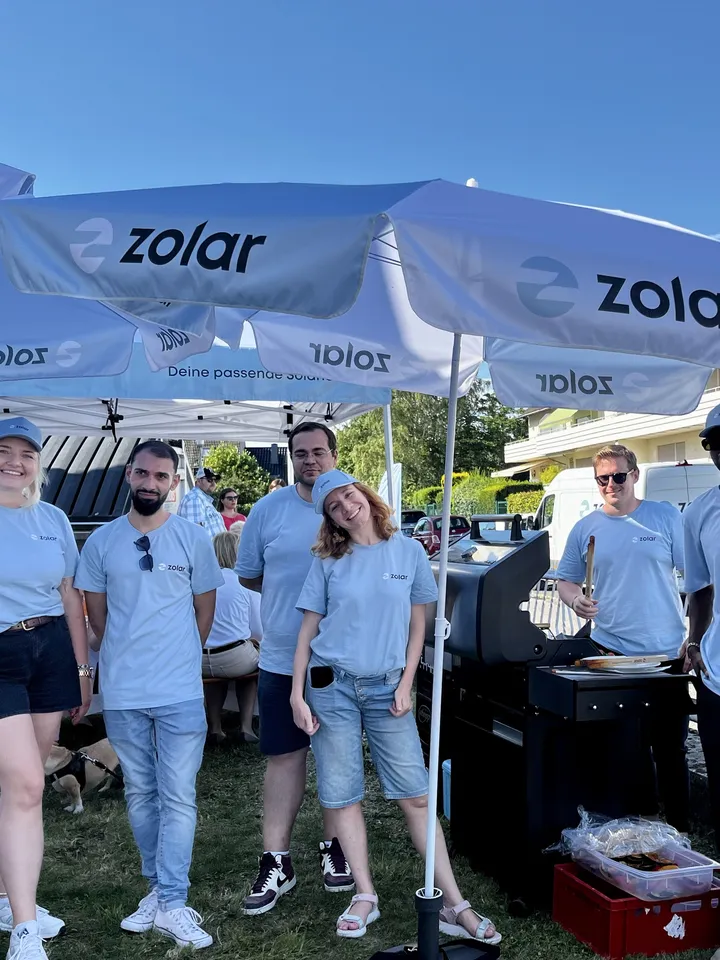 Elena Zhigalina with the zolar team at a local customer event